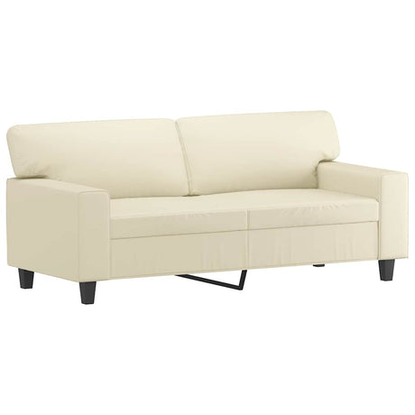 Vidaxl tweezitsbank 140 cm kunstleer crèmekleurig