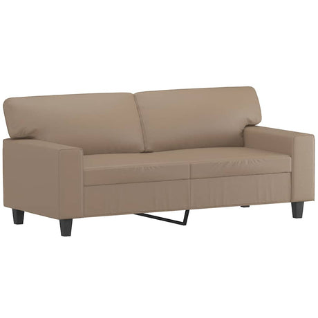 Vidaxl tweezitsbank 140 cm kunstleer cappuccinokleurig