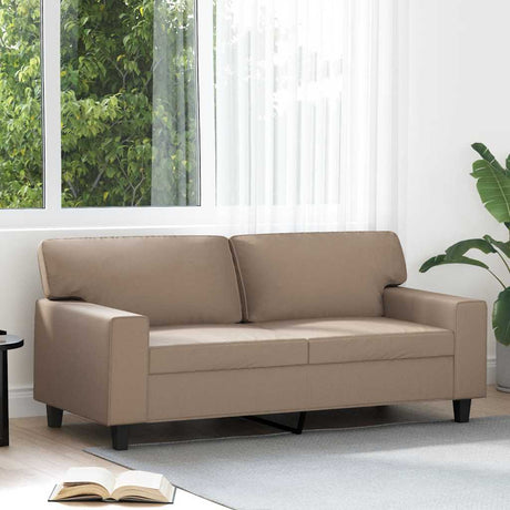 Vidaxl tweezitsbank 140 cm kunstleer cappuccinokleurig