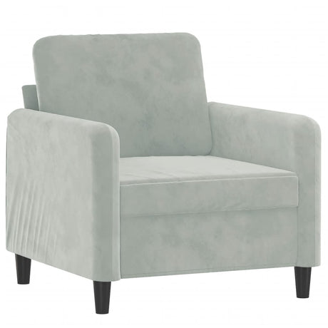 Vidaxl fauteuil 60 cm fluweel lichtgrijs