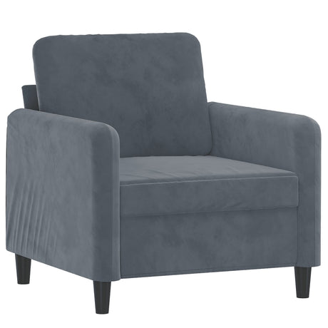 Vidaxl fauteuil 60 cm fluweel donkergrijs
