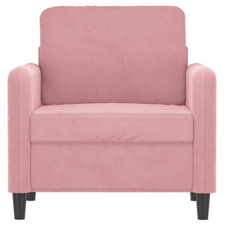 Vidaxl fauteuil 60 cm fluweel roze