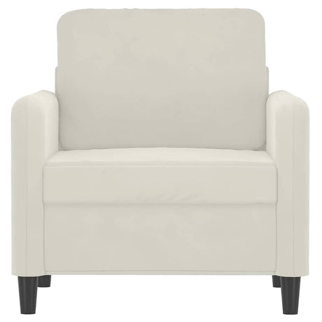 Vidaxl fauteuil 60 cm fluweel crèmekleurig
