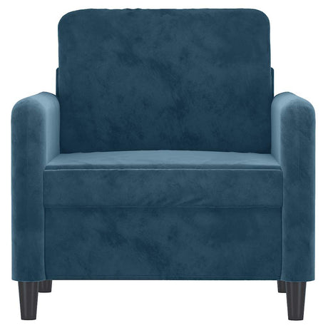 Vidaxl fauteuil 60 cm fluweel blauw