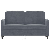 Vidaxl tweezitsbank 120 cm fluweel donkergrijs