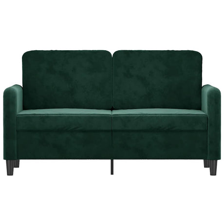 Vidaxl tweezitsbank 120 cm fluweel donkergroen