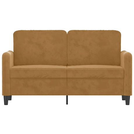 Vidaxl tweezitsbank 120 cm fluweel bruin