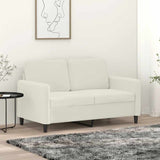 Vidaxl tweezitsbank 120 cm fluweel crèmekleurig