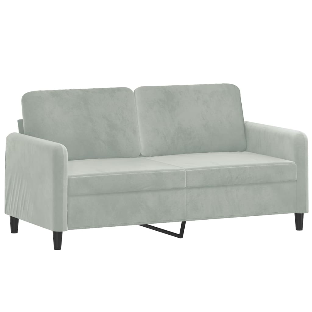 Vidaxl tweezitsbank 140 cm fluweel lichtgrijs