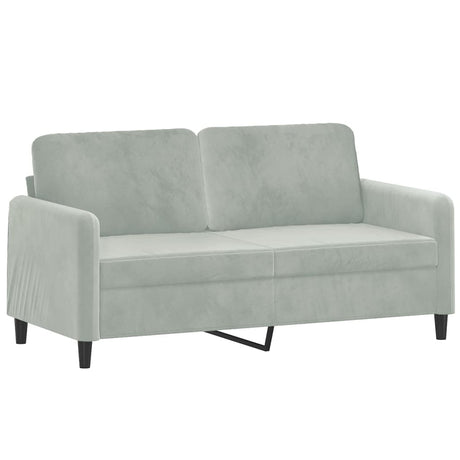 Vidaxl tweezitsbank 140 cm fluweel lichtgrijs