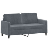 Vidaxl tweezitsbank 140 cm fluweel donkergrijs