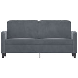 Vidaxl tweezitsbank 140 cm fluweel donkergrijs