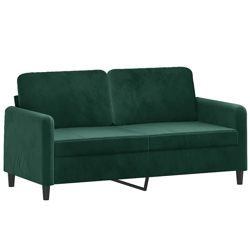 Vidaxl tweezitsbank 140 cm fluweel donkergroen