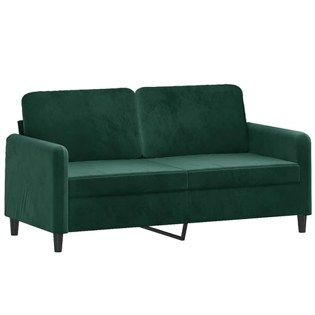 Vidaxl tweezitsbank 140 cm fluweel donkergroen