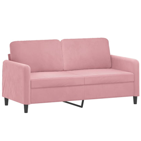Vidaxl tweezitsbank 140 cm fluweel roze