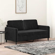 Vidaxl tweezitsbank 140 cm fluweel zwart