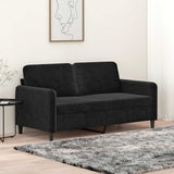 Vidaxl tweezitsbank 140 cm fluweel zwart