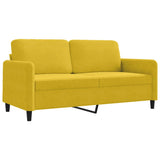 Vidaxl tweezitsbank 140 cm fluweel geel