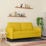 Vidaxl tweezitsbank 140 cm fluweel geel