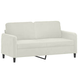 Vidaxl tweezitsbank 140 cm fluweel crèmekleurig