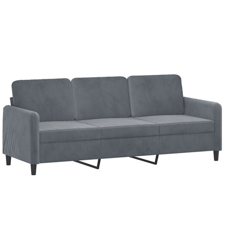 Vidaxl driezitsbank 180 cm fluweel donkergrijs