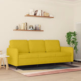 Vidaxl driezitsbank 180 cm fluweel geel