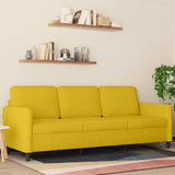 Vidaxl driezitsbank 180 cm fluweel geel