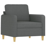 Vidaxl fauteuil 60 cm stof donkergrijs