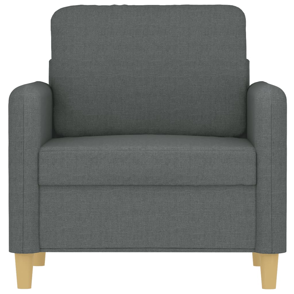 Vidaxl fauteuil 60 cm stof donkergrijs