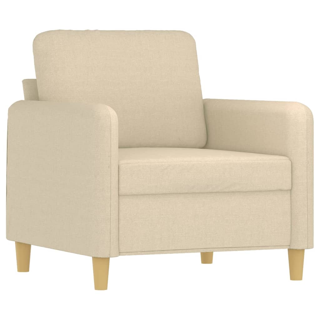Vidaxl fauteuil 60 cm stof crèmekleurig