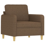 Vidaxl fauteuil 60 cm stof bruin