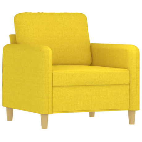 Vidaxl fauteuil 60 cm stof lichtgeel