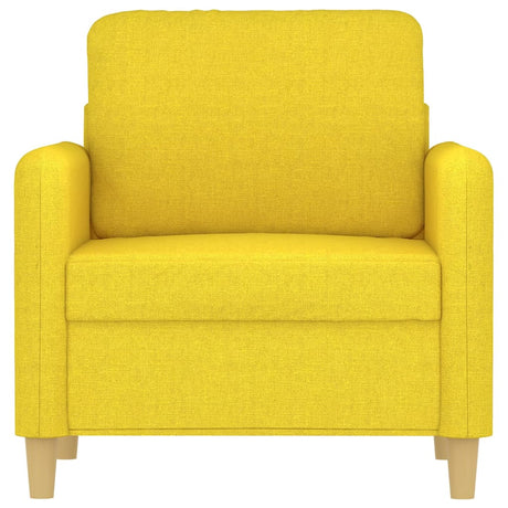 Vidaxl fauteuil 60 cm stof lichtgeel