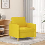 Vidaxl fauteuil 60 cm stof lichtgeel