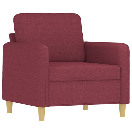 Vidaxl fauteuil 60 cm stof wijnrood