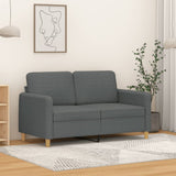 Vidaxl tweezitsbank 120 cm stof donkergrijs
