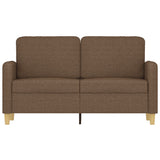 Vidaxl tweezitsbank 120 cm stof bruin