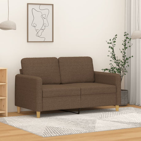 Vidaxl tweezitsbank 120 cm stof bruin