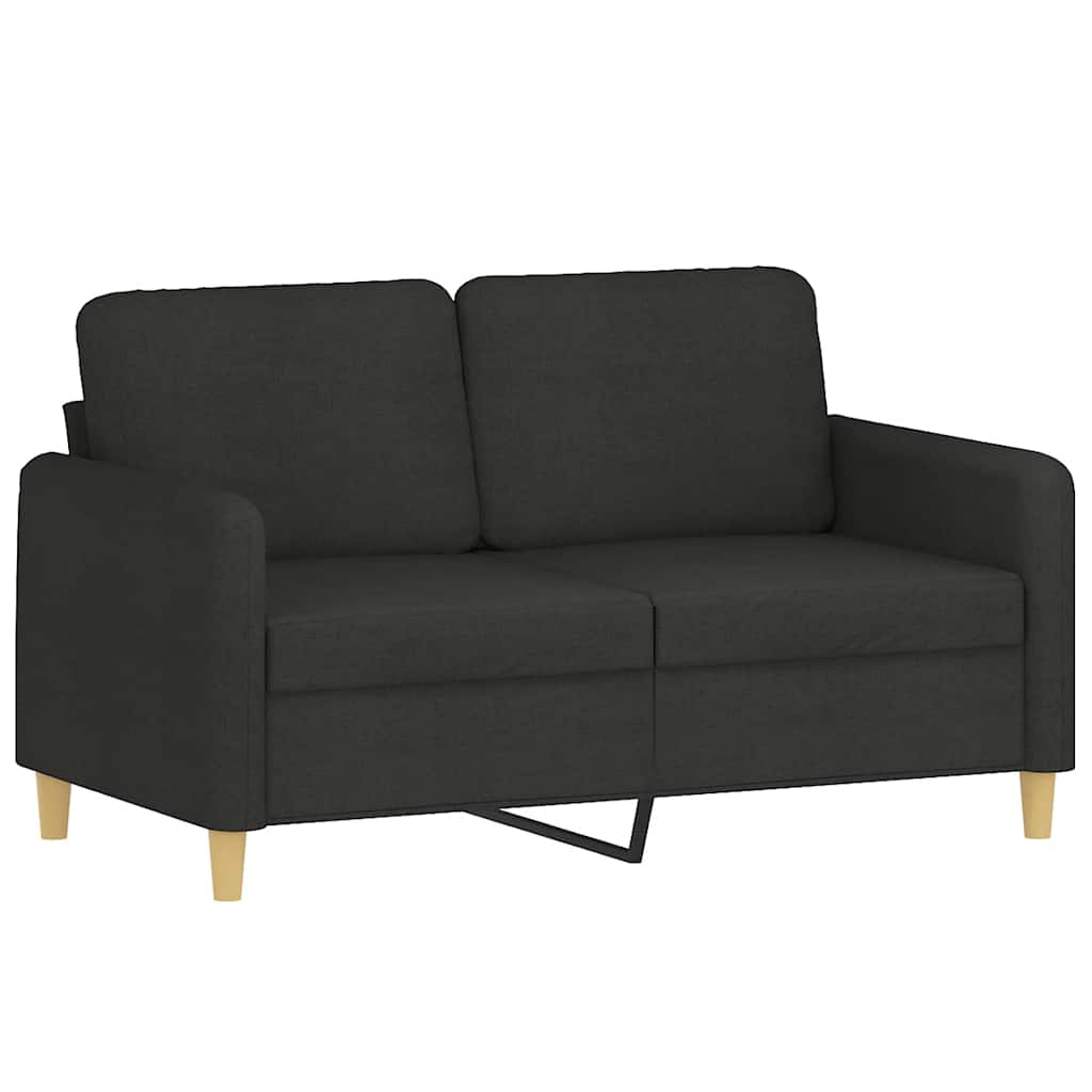 Vidaxl tweezitsbank 120 cm stof zwart