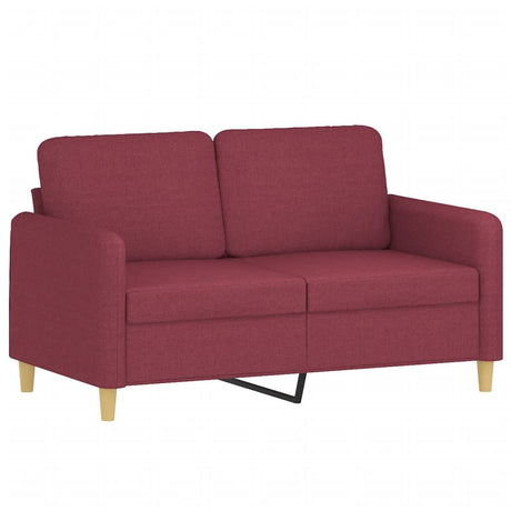 Vidaxl tweezitsbank 120 cm stof wijnrood