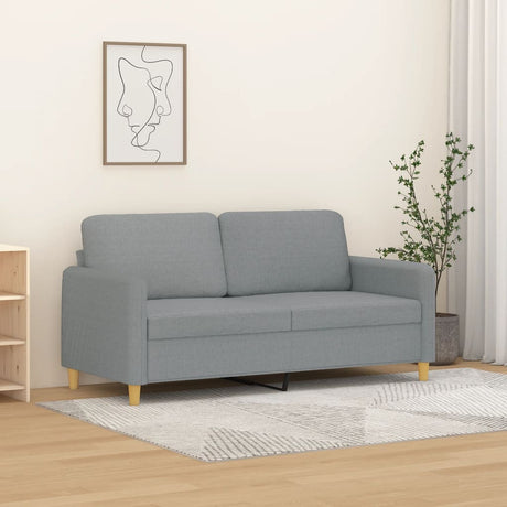 Vidaxl tweezitsbank 140 cm stof lichtgrijs