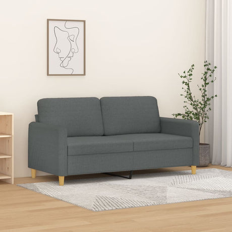 Vidaxl tweezitsbank 140 cm stof donkergrijs