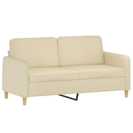 Vidaxl tweezitsbank 140 cm stof crèmekleurig