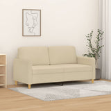 Vidaxl tweezitsbank 140 cm stof crèmekleurig