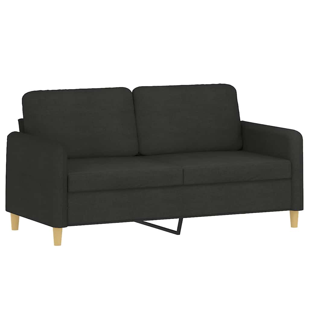 Vidaxl tweezitsbank 140 cm stof zwart