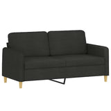 Vidaxl tweezitsbank 140 cm stof zwart