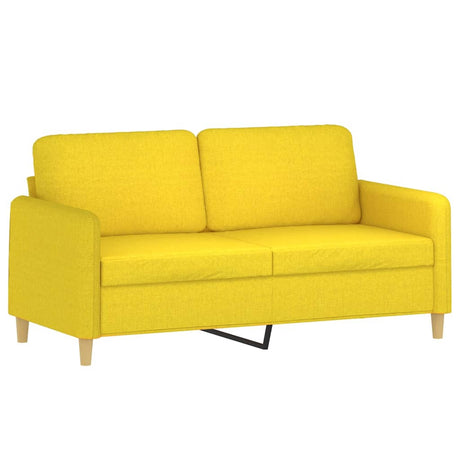 Vidaxl tweezitsbank 140 cm stof lichtgeel