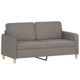 Vidaxl tweezitsbank 140 cm stof taupe