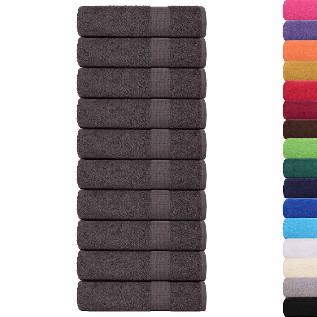 Serviettes vidaxl 50st 50x100 cm 360 g m² 100% coton coloré d'anthracite