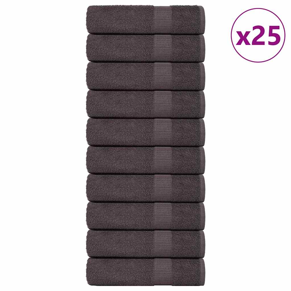 Serviettes de douche vidaxl 50 st 70x140 cm 360 g m² 100% coton anthracite